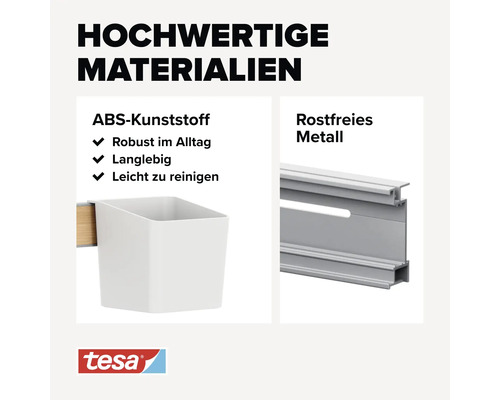 Hochwertige Materialien: ABS Kunststoff und rostfreies Metall