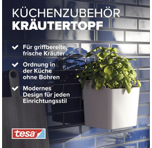 Küchenkräutertopf zur Wandmontage mit Tesa Logo