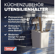 Küchenutensilienhalter zur Wandmontage mit Tesa Logo