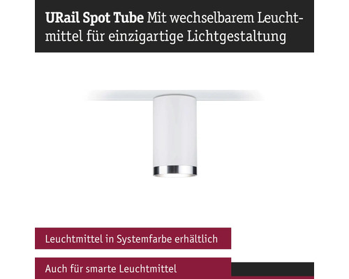 URail Spot Tube mit austauschbarem Leuchtmittel zur Lichtgestaltung