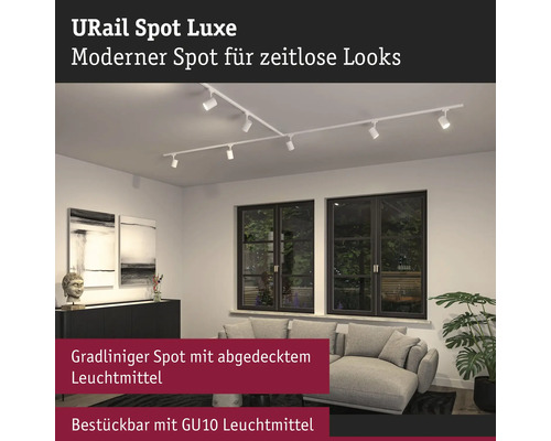 URail Spot Luxe Lichtsystem im Wohnzimmer