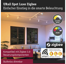 URail Spot Luxe Zigbee Beleuchtungssystem im Wohnzimmer.