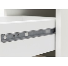 Detailansicht einer Schublade mit Metallauszugsschiene