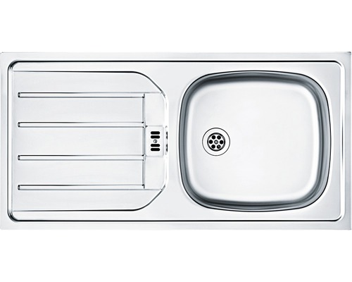 Edelstahlspüle mit Abtropffläche