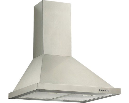 Dunstabzugshaube aus Metall mit Abluftrohr