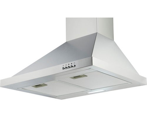 Dunstabzugshaube aus Metall mit Bedienfeld und Filtern