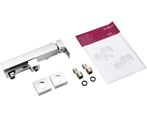 Jungborn Aufputz-Wannenbatterie mit Montagezubehör und Anleitung