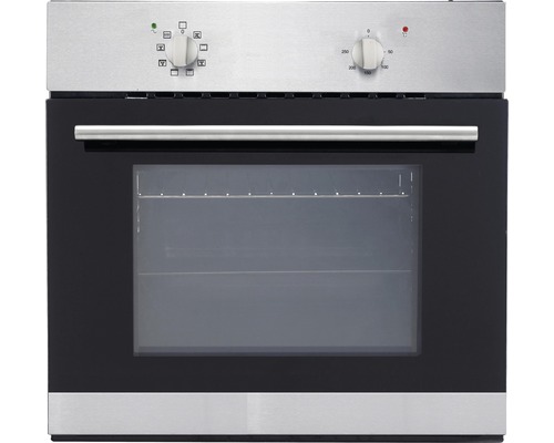 Einbaubackofen mit Bedienknöpfen und Glastür