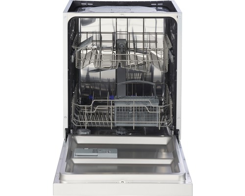 Innenansicht eines Geschirrspülers mit Ober- und Unterkorb