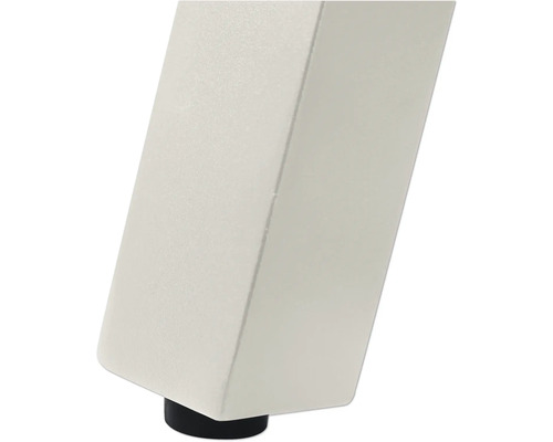 Bein eines Möbelstücks mit schwarzem Bodengleiter