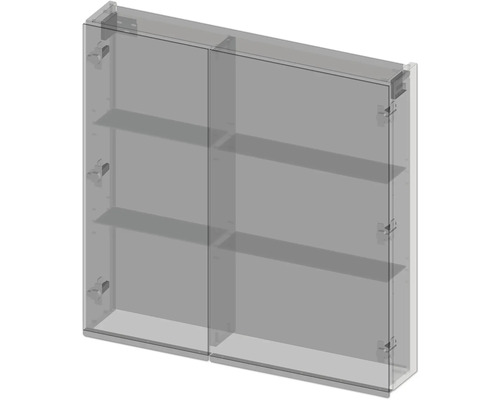 Badezimmerschrank mit zwei Türen und Regalböden