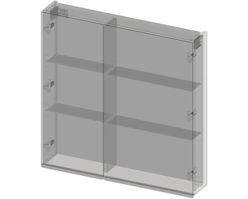 Badezimmerschrank mit zwei Türen und Regalböden