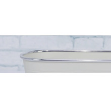 Pflanztopf Metall 27,5 x 11,3 x 9 cm creme