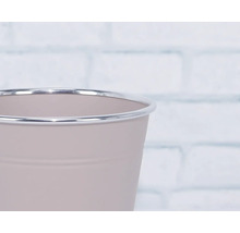Pflanzgefäß Metall rund Ø 14 cm H 12,7 cm rosa