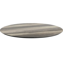 Tischplatte in runder Form mit Holzoptik