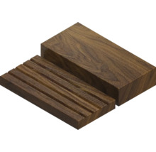 Seifenschale und Seife aus Holz