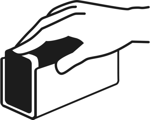 Hand schleift mit Schleifklotz