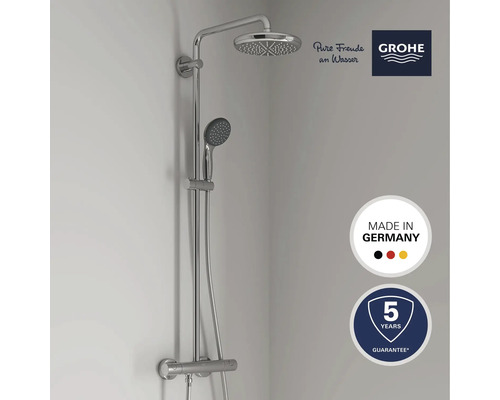 Aufputz Duschsystem mit Kopfbrause und Handbrause