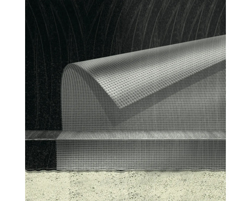 Nahaufnahme einer Bauwerksabdichtung mit Gewebe