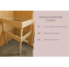 Ofenschutzgitter Classic aus Fichtenholz