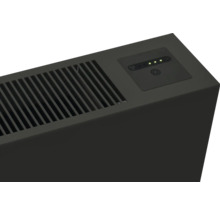 Elektrischer Konvektor mit Bedienfeld und Lüftungsgitter.