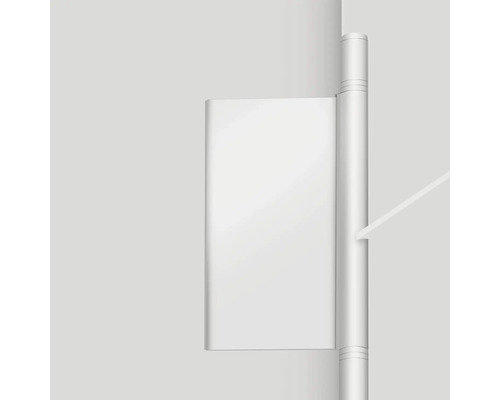 Werbebanner an einem Aluminiummast