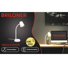 LED Tischleuchte 1-flammig H 38,5 cm Skiva weiß mit Kabelschalter