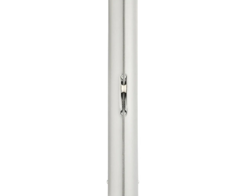 Detailansicht einer Fahnenstange mit Hissseil und Umlenkrolle