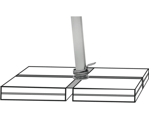 Schirmständer mit Fußpedal und Platten