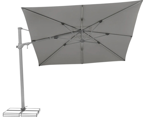 Quadratischer Ampelschirm für den Gartenbereich.