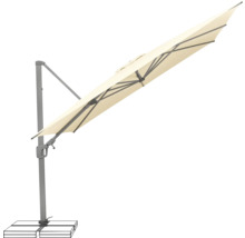 Freischirm mit seitlichem Mast und Fuß