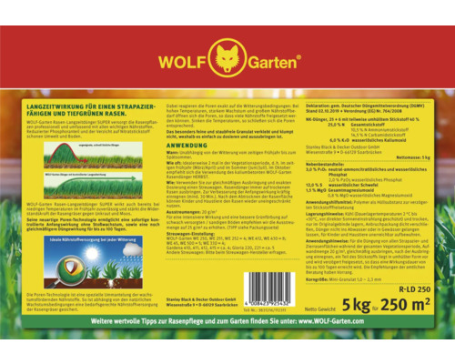 Wolf Garten Rasen Langzeitdünger Super Informationen