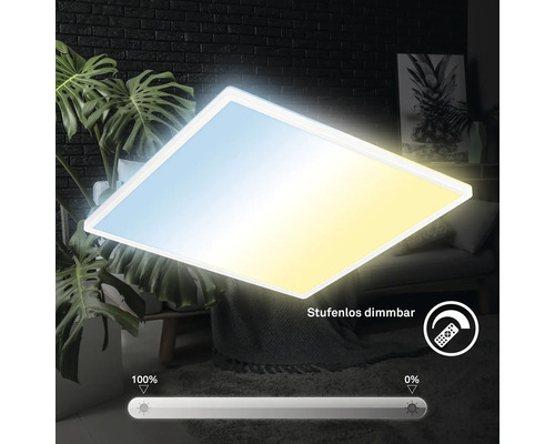 Dimmbare LED Deckenleuchte mit Fernbedienung zur Helligkeitssteuerung