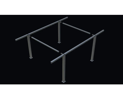 Metall-Pergola-Bausatz mit quadratischem Design