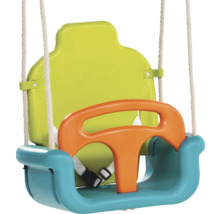 Kinderschaukel mit Rückenlehne, Sicherheitsbügel und Seilen