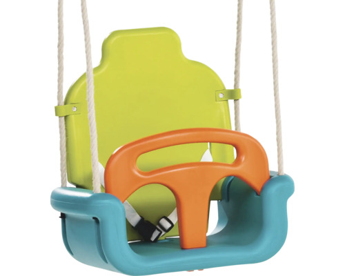 Kinderschaukel mit Rückenlehne, Sicherheitsbügel und Seilen