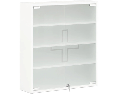 Arzneischrank mit Glastüren und abschließbarem Schloss