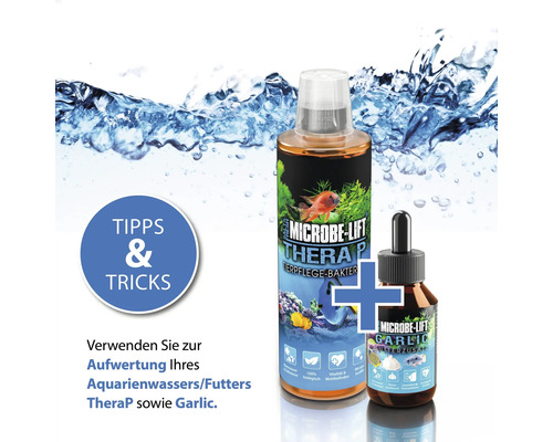 Microbe-Lift Therapy und Garlic Futterzusatz für Aquarien