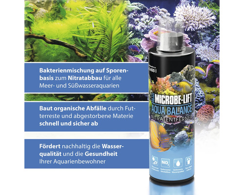 Microbe Lift Aqua Balance Nitratentferner zur Verbesserung der Wasserqualität im Aquarium