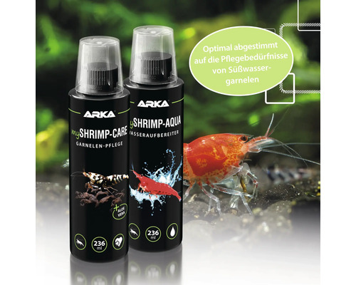 Arka Shrimp Care und Shrimp Aqua Wasseraufbereiter für Süßwassergarnelen