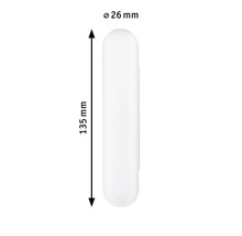 Abbildung eines Magnetkontakts mit den Maßen 135 mm Länge und 26 mm Durchmesser