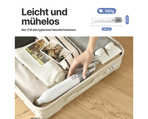 Haustierföhn mit Zubehör im Koffer