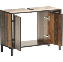 Waschbeckenunterschrank Möbelpartner Jaap BxHxT 79.8x49.3x33 cm old style dark