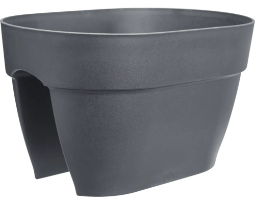 Grauer Balkonkasten zum Einhängen