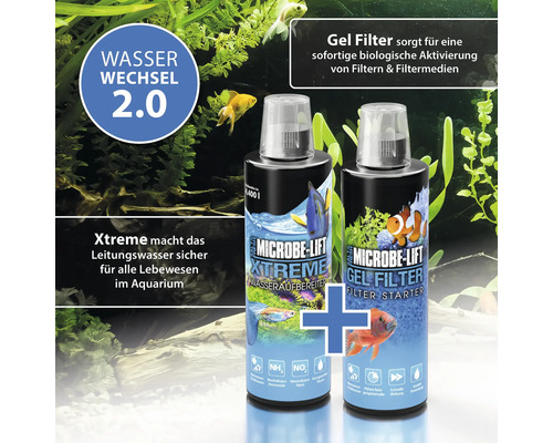 Microbe Lift Xtreme Wasseraufbereiter und Microbe Lift Gel Filter Starter für Aquarien