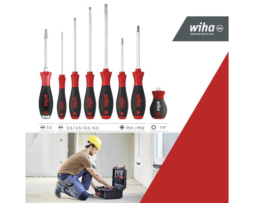 Wiha Schraubendreher Set mit verschiedenen Größen und Schraubendrehertypen
