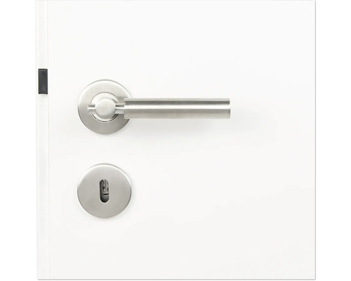 Türbeschlag aus Edelstahl mit Drückergarnitur