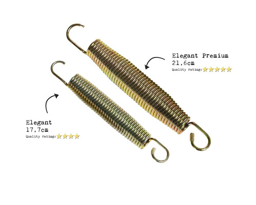 Zwei Zugfedern unterschiedlicher Größe