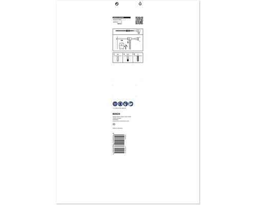 Anwendungsdiagramm für Bosch Bohrer