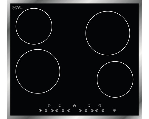 Glaskeramikkochfeld mit vier Kochzonen